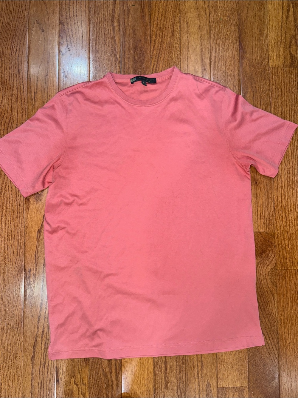 Men's Crew Neck T-Shirt in Coral Pink